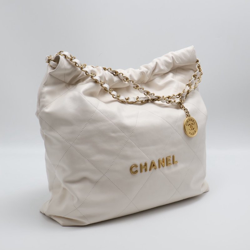 CHANEL 22 Bag - 中號白金-10