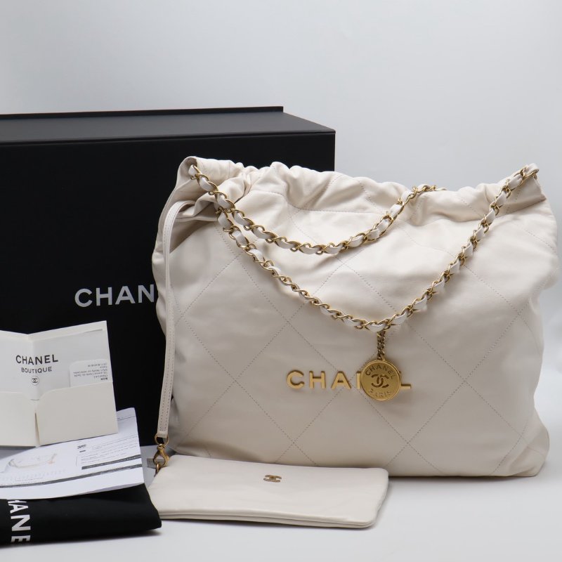 CHANEL 22 Bag - 中號白金-11