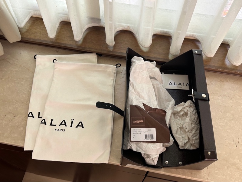 Alaia 黑色網芭蕾舞鞋-14