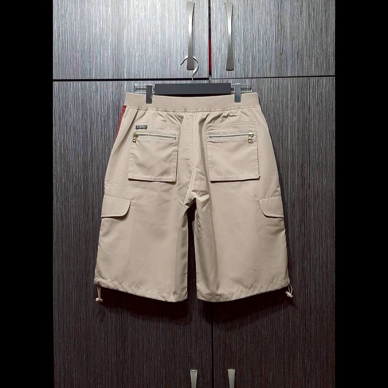 絕版BURBERRY 博柏利 BLACK LABEL 黑標 男卡其防潑水可調式褲管休閒短褲73號-1