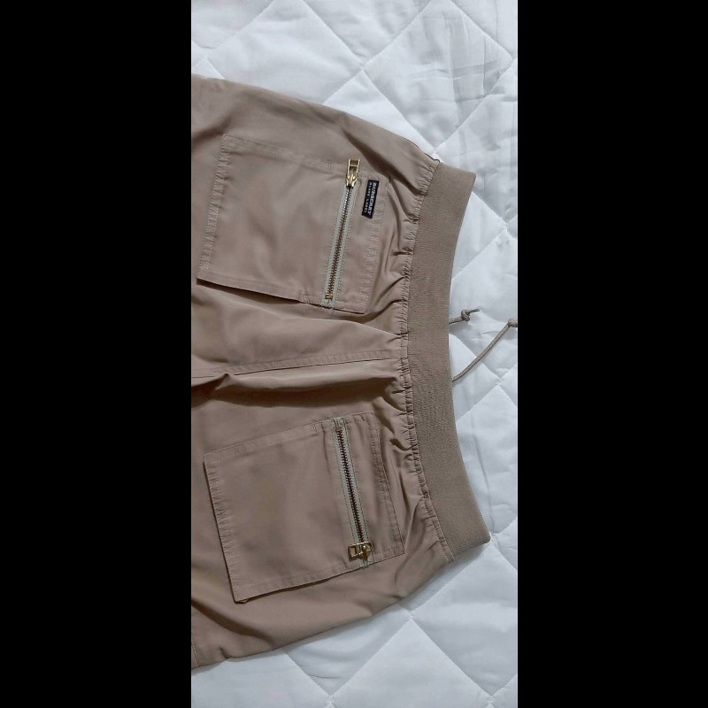 絕版BURBERRY 博柏利 BLACK LABEL 黑標 男卡其防潑水可調式褲管休閒短褲73號-3