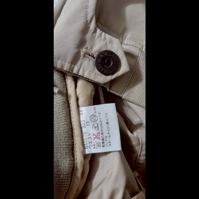 絕版BURBERRY 博柏利 BLACK LABEL 黑標 男卡其防潑水可調式褲管休閒短褲73號-7