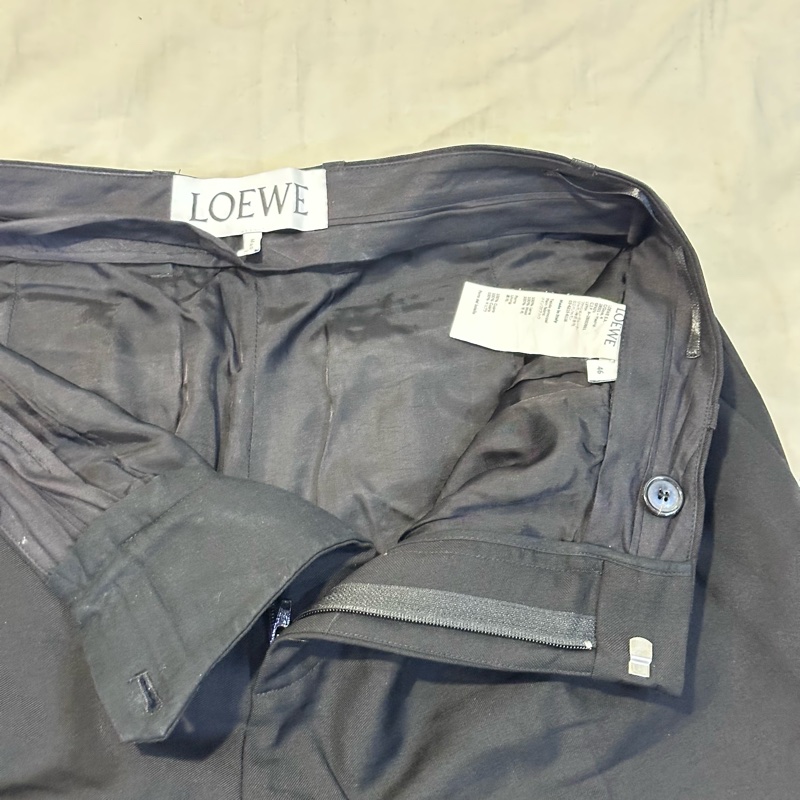 LOEWE羊毛7分寬褲-2