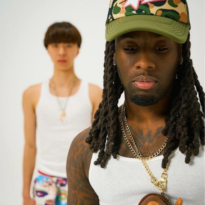 BAPE X KIDSUPER BAPE STA LOGO RHINESTONE TRUCKER CAP 聯名 水鑽迷彩 網帽-3