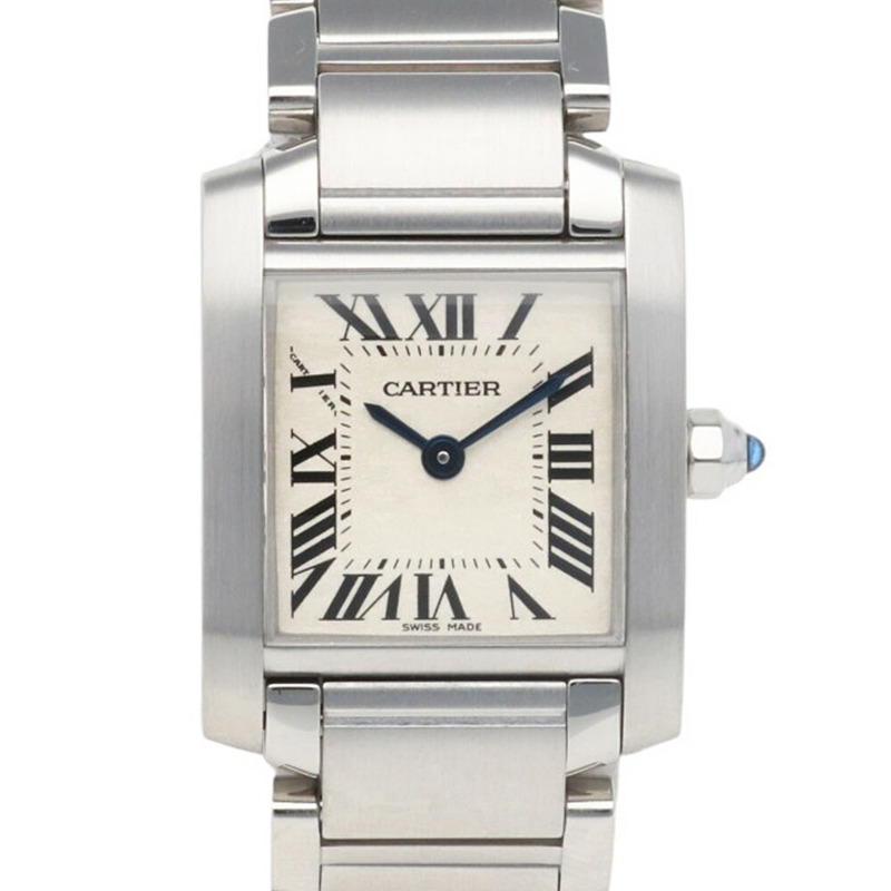 卡地亞 Tank Française SM 女士腕錶，不鏽鋼 2384 石英機芯-0