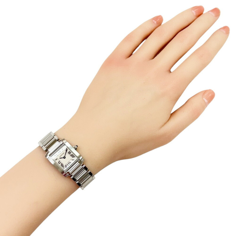 卡地亞 Tank Française SM 女士腕錶，不鏽鋼 2384 石英機芯-1