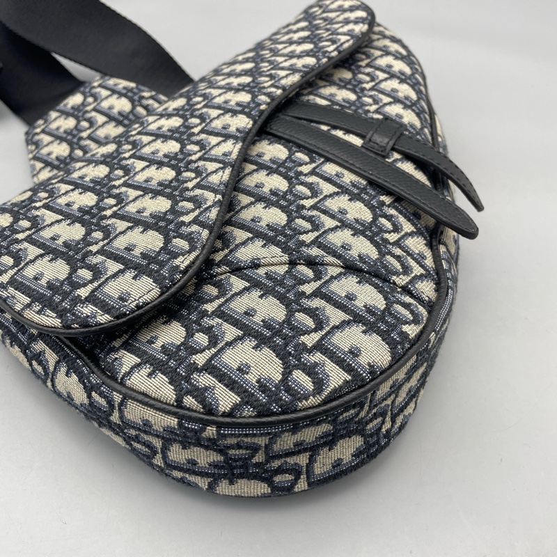 Dior迪奧馬鞍腰包老花藍 尺寸約26*20*4cm 20年-4