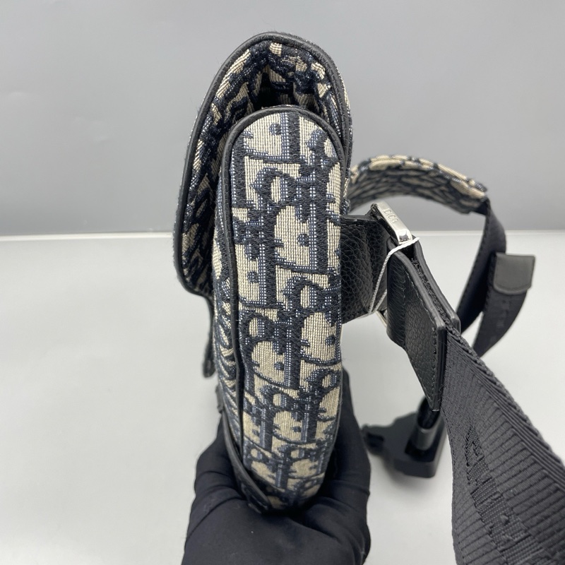 Dior迪奧馬鞍腰包老花藍 尺寸約26*20*4cm 20年-9