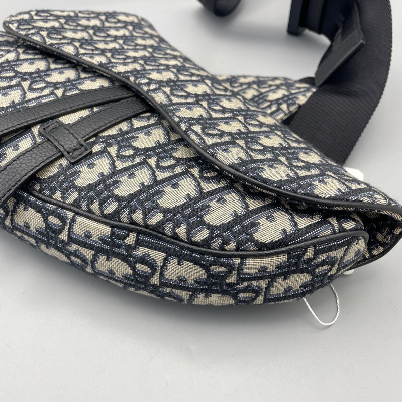 Dior迪奧馬鞍腰包老花藍 尺寸約26*20*4cm 20年-12