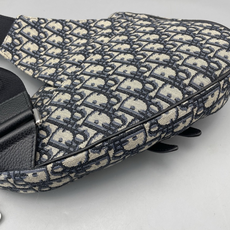 Dior迪奧馬鞍腰包老花藍 尺寸約26*20*4cm 20年-15