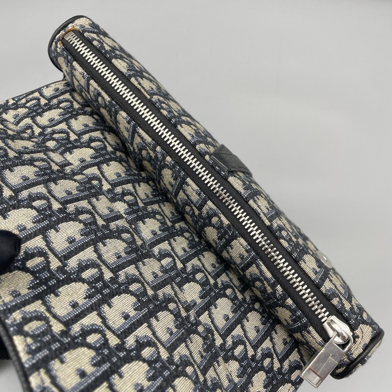 Dior迪奧馬鞍腰包老花藍 尺寸約26*20*4cm 20年-24