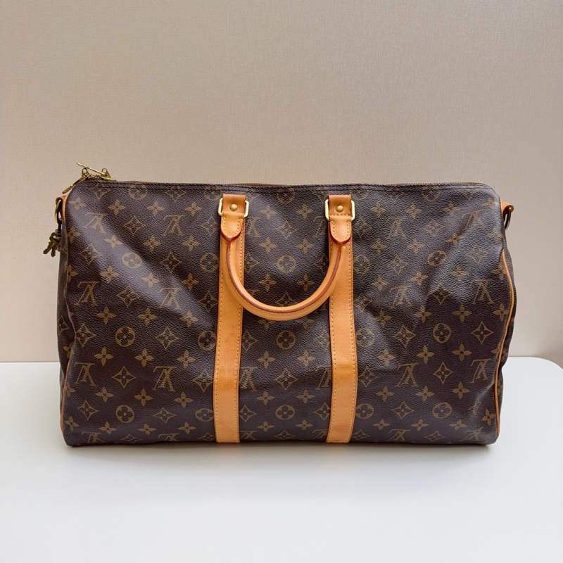 95新LV keepall45老花旅行袋-6