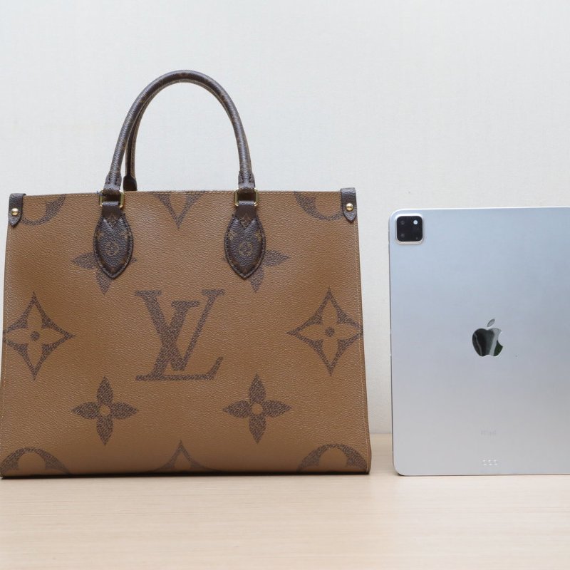 LOUIS VUITTON Onthego中號35老花PVC晶片肩背包-4