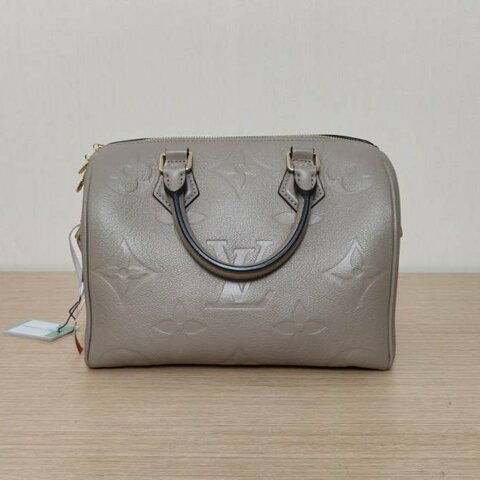 LOUIS VUITTON Sp25配肩帶大象灰牛皮晶片肩背包