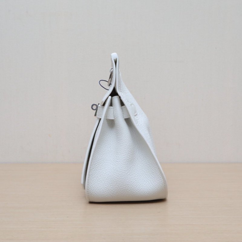 HERMES 吉普賽Jypsiere2801白色TC皮框M銀扣肩背包-2