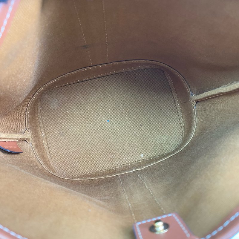 △Celine思琳 Brown Coated Canvas Triomphe Bucket Bag 啡色塗層帆布水桶袋 -257021823-13
