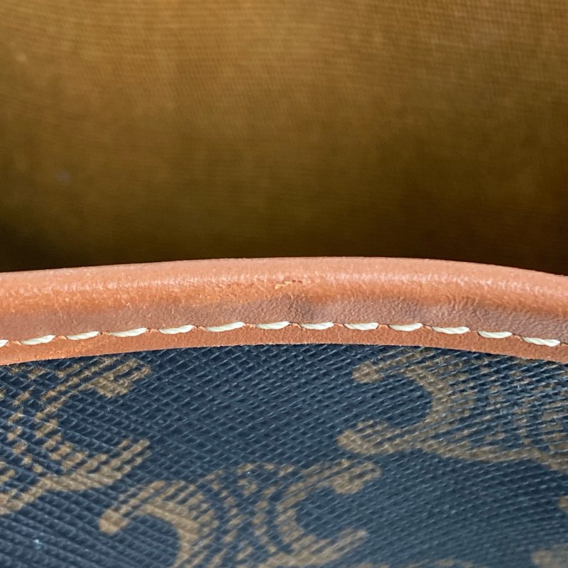 △Celine思琳 Brown Coated Canvas Triomphe Bucket Bag 啡色塗層帆布水桶袋 -257021823-15