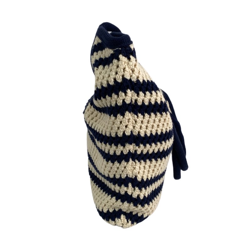 △Miu Miu繆繆 Beige, Navy Crochet Tote Bag 米色, 深藍色鉤針編織托特袋 -257021528-3