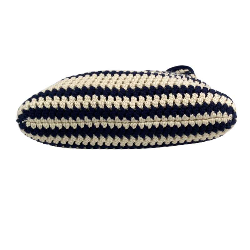 △Miu Miu繆繆 Beige, Navy Crochet Tote Bag 米色, 深藍色鉤針編織托特袋 -257021528-5