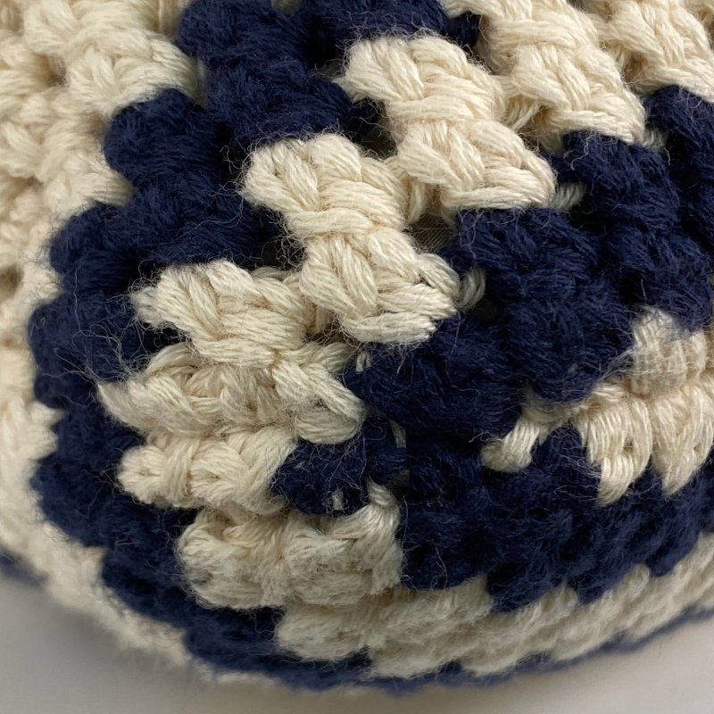 △Miu Miu繆繆 Beige, Navy Crochet Tote Bag 米色, 深藍色鉤針編織托特袋 -257021528-10