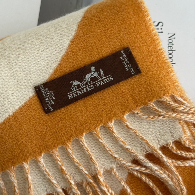 HERMES Casaque Charms muffler 100%羊絨圍巾-3