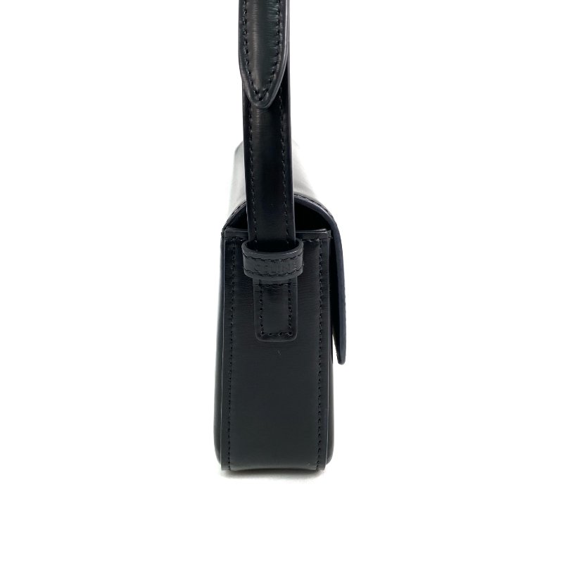 △ Celine 思琳 Black Calfskin Triomphe Shoulder Bag 黑色小牛皮肩背袋 -257021930-3