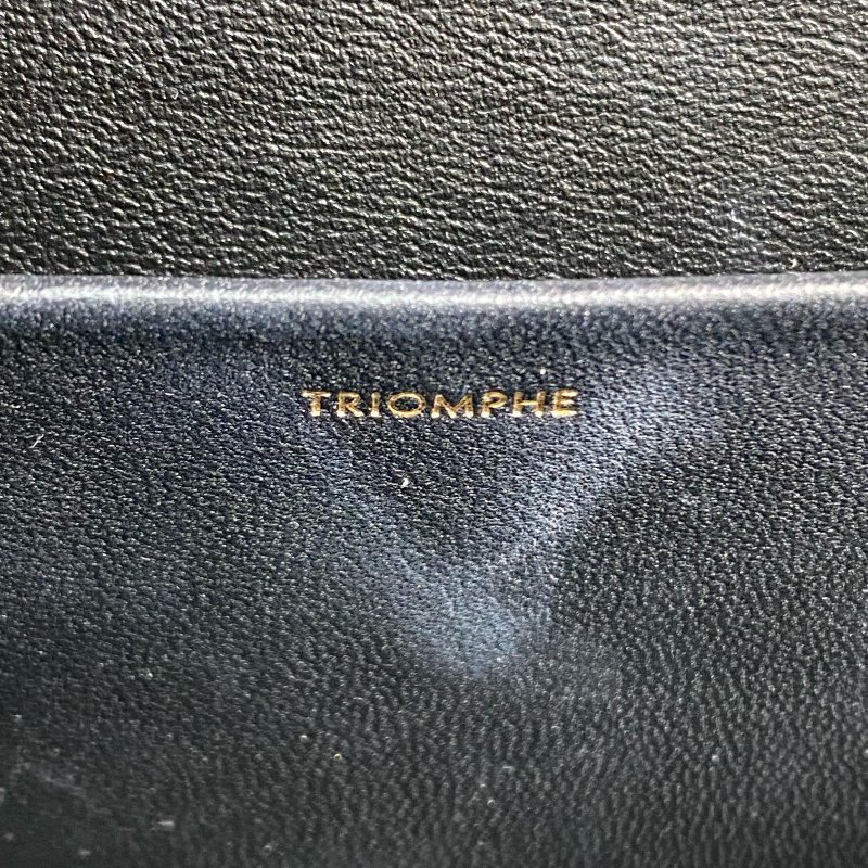 △ Celine 思琳 Black Calfskin Triomphe Shoulder Bag 黑色小牛皮肩背袋 -257021930-12