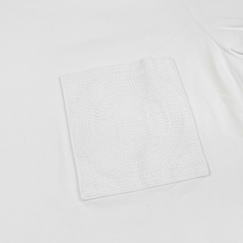 愛馬仕馬賽克H刺繡短袖T卹 3E4620DL 純棉 白色 #42 二手-5