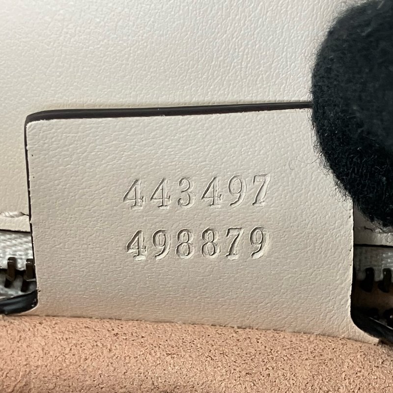 ☆ Gucci 古馳 White Calfskin GG Marmont Chain Shoulder Bag 白色小牛皮鏈條肩背袋 - 257022122-20