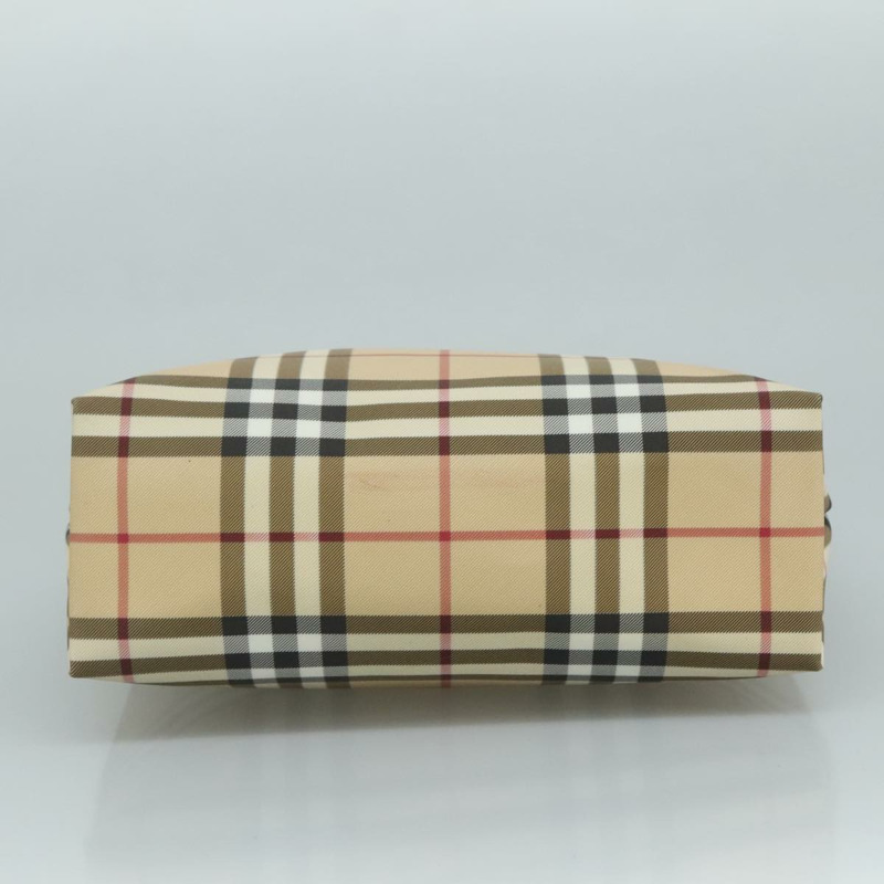 【日本直送】BURBERRY Nova 格紋手提包 PVC 米色 正品 111433-4