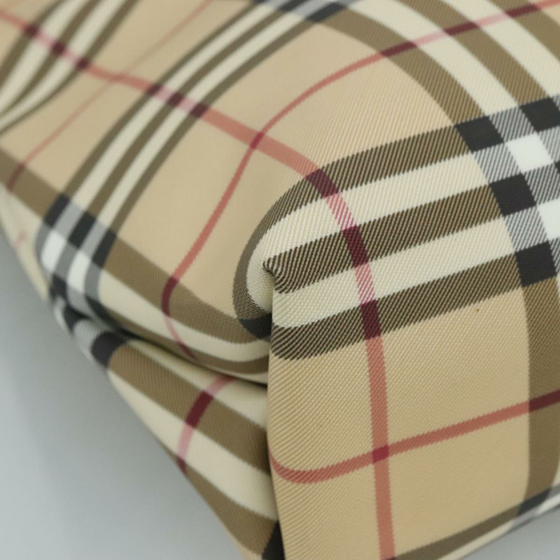 【日本直送】BURBERRY Nova 格紋手提包 PVC 米色 正品 111433-13