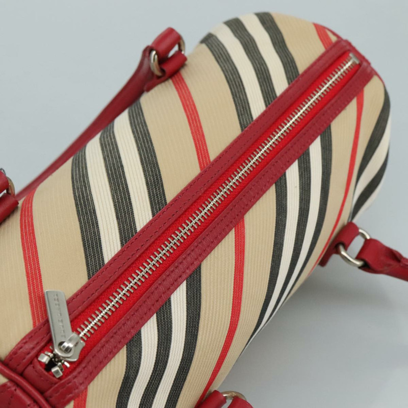 【日本直送】BURBERRY 藍標 Nova 格紋手提包 帆布 米色 正品 111434-5