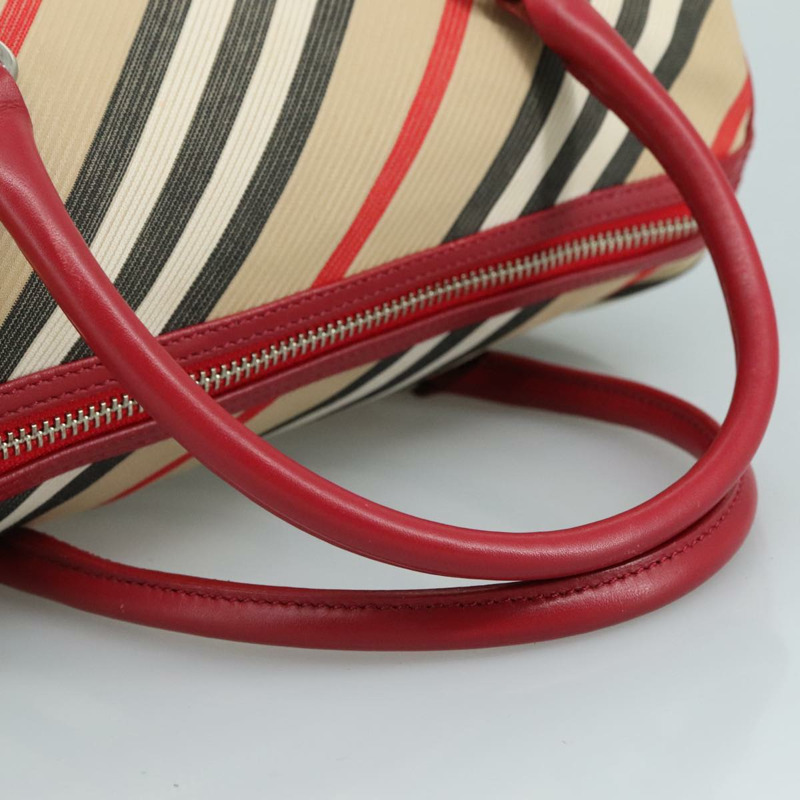 【日本直送】BURBERRY 藍標 Nova 格紋手提包 帆布 米色 正品 111434-6