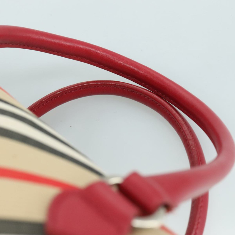 【日本直送】BURBERRY 藍標 Nova 格紋手提包 帆布 米色 正品 111434-7