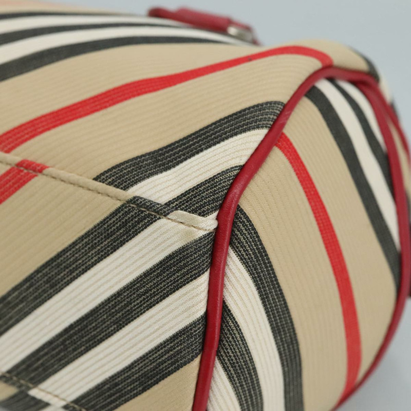 【日本直送】BURBERRY 藍標 Nova 格紋手提包 帆布 米色 正品 111434-8