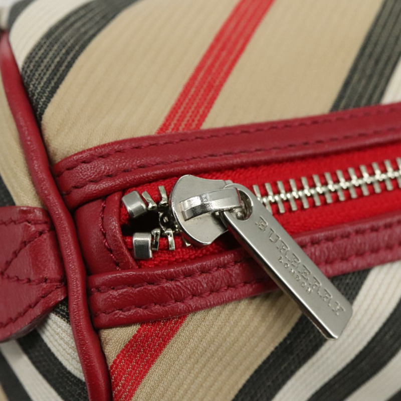 【日本直送】BURBERRY 藍標 Nova 格紋手提包 帆布 米色 正品 111434-9