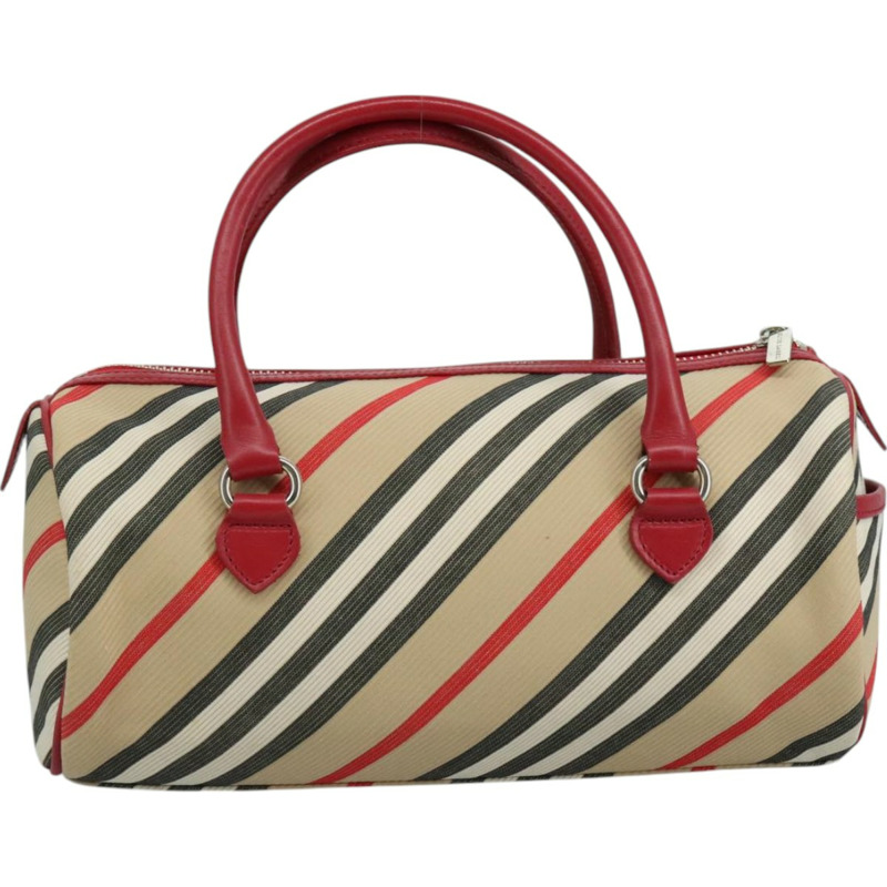 【日本直送】BURBERRY 藍標 Nova 格紋手提包 帆布 米色 正品 111434-12