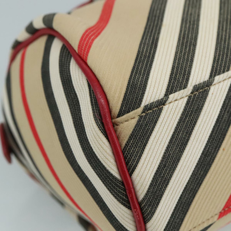 【日本直送】BURBERRY 藍標 Nova 格紋手提包 帆布 米色 正品 111434-13