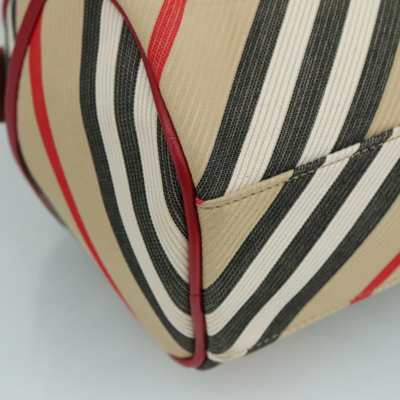 【日本直送】BURBERRY 藍標 Nova 格紋手提包 帆布 米色 正品 111434-15