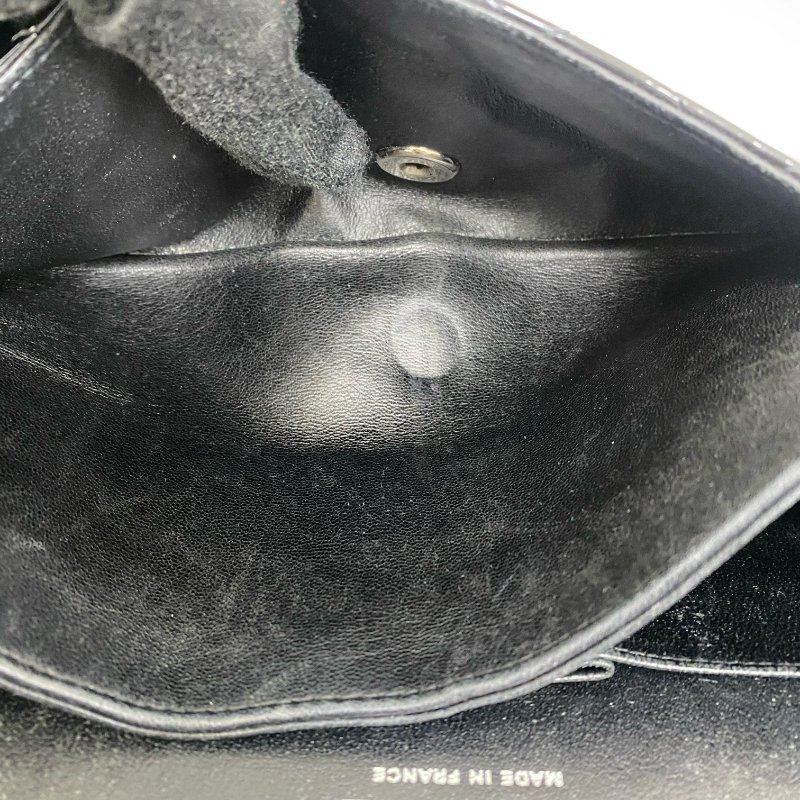 △ Chanel 香奈兒 CF25 Black Patent Leather Silver Tone Metal Double Flap Chain Shoulder Bag No.13 A01112 黑色漆皮銀色金屬鏈條肩背袋 No.13 A01112 -257022152-18