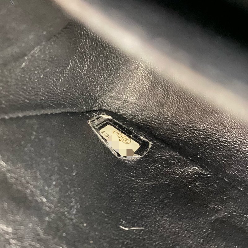 △ Chanel 香奈兒 CF25 Black Patent Leather Silver Tone Metal Double Flap Chain Shoulder Bag No.13 A01112 黑色漆皮銀色金屬鏈條肩背袋 No.13 A01112 -257022152-21