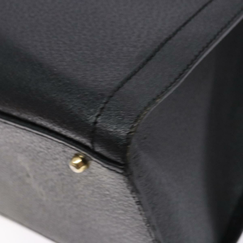 【日本直送】GUCCI 竹節手提包 皮革 黑色 金色 正品 ep10488-14