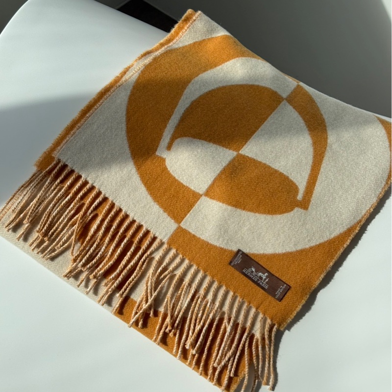 HERMES Casaque Charms muffler 100%羊絨圍巾-0