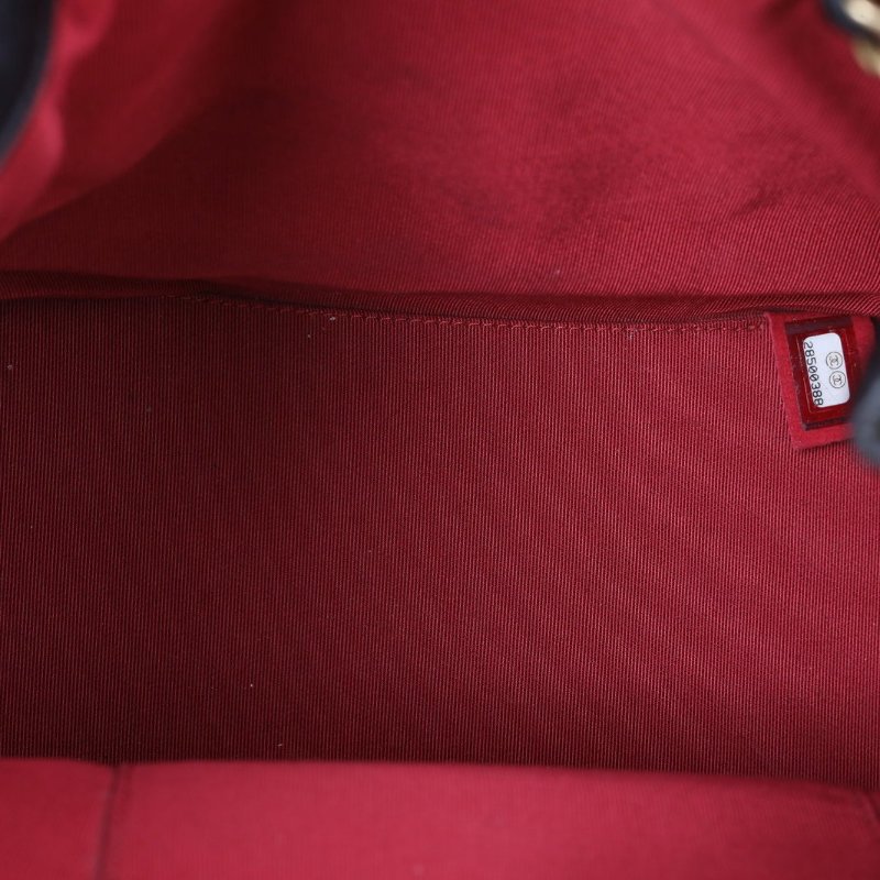 CHANEL GABRIELLE流浪雙肩包小號22.5黑色牛皮28開金銀扣菱格紋肩背包-2