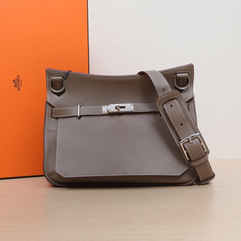 HERMES 吉普賽Jypsiere2818大象灰Swift皮框N銀扣肩背包-0