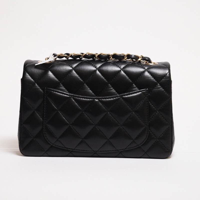 CHANEL 經典口蓋包 Mini CF20 - 黑金23開-1