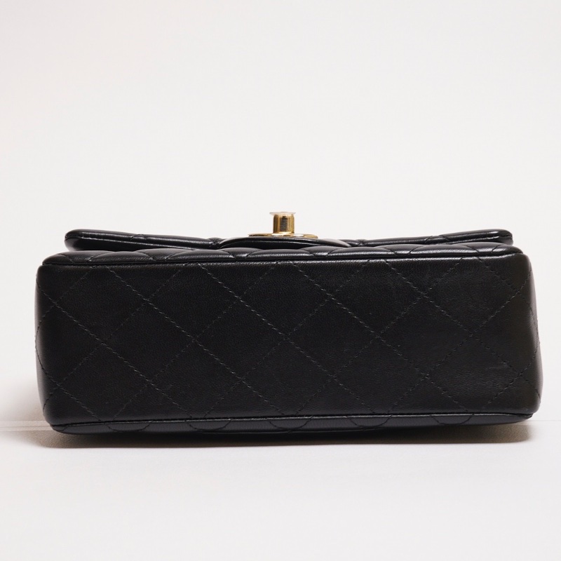 CHANEL 經典口蓋包 Mini CF20 - 黑金23開-4