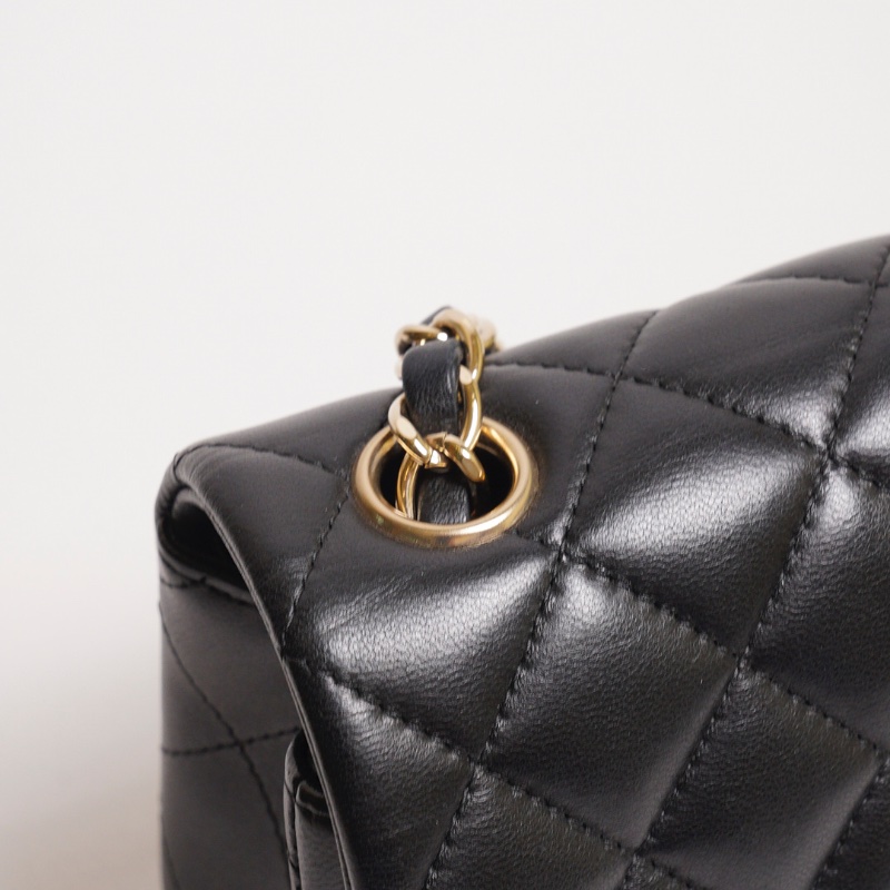 CHANEL 經典口蓋包 Mini CF20 - 黑金23開-8