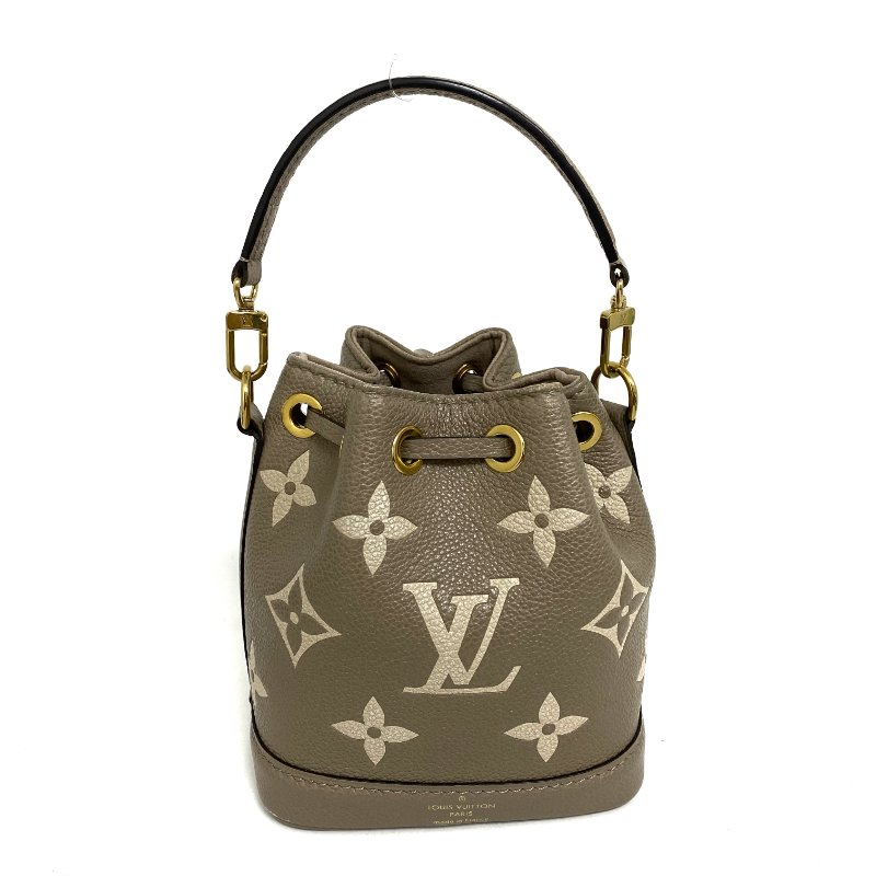 △ Louis Vuitton 路易威登 Nano Noé Beige Calfskin Monogram 2Way Bag M46291 淺褐色小牛皮經典花紋兩用袋 M46291 -257021920-2