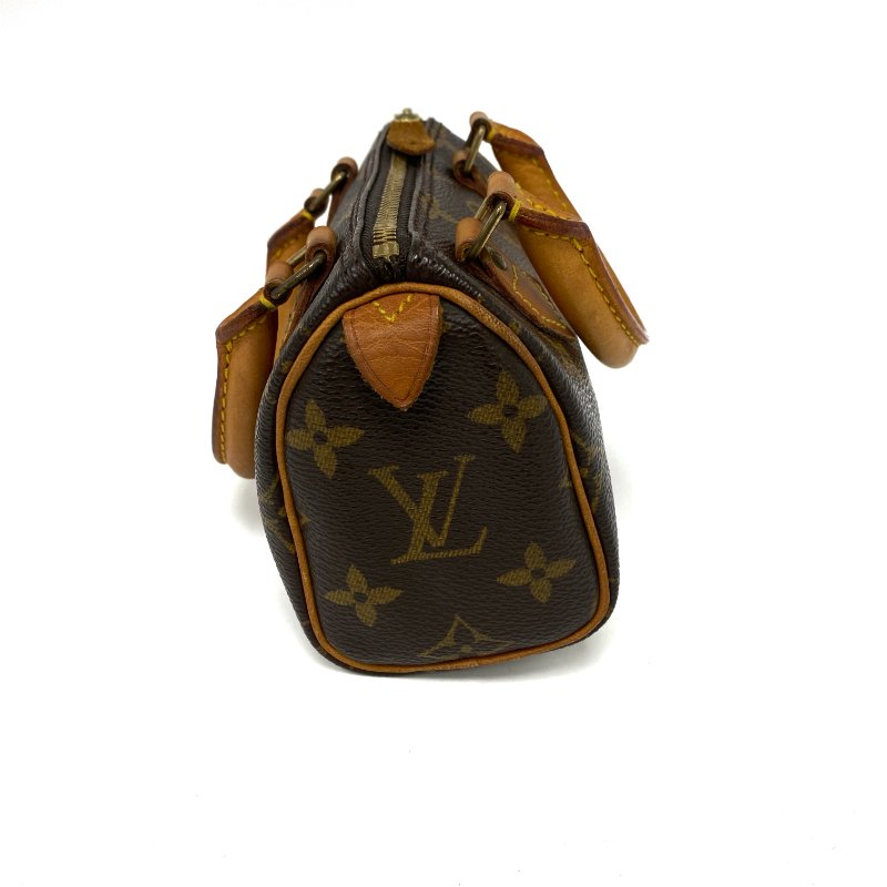 △ Louis Vuitton 路易威登 Nano Speedy Brown Coated Canvas Monogram 2Way Bag 啡色塗層帆布經典花紋迷你兩用袋 - 257021720-4